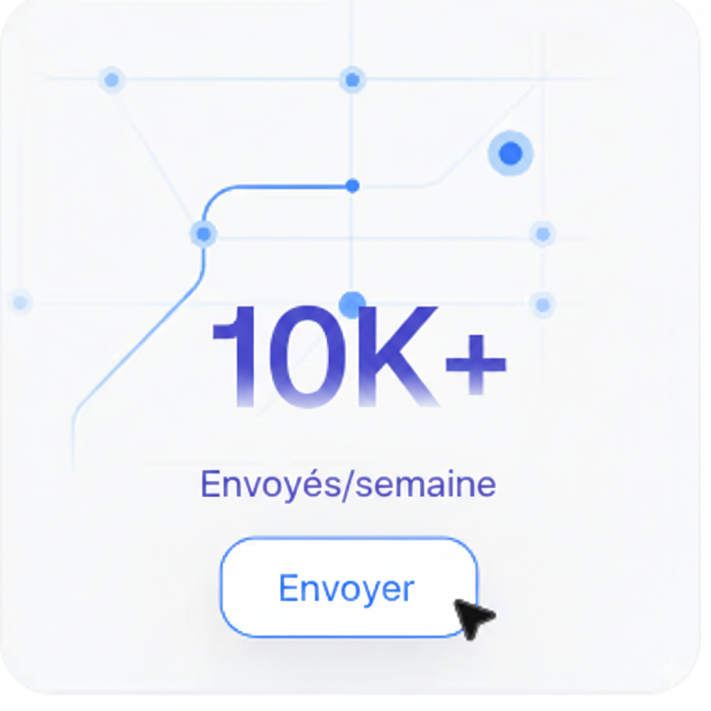 10k envoyés par semaine